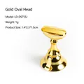 Gold oval head magnetic nail art display stand for press-on nail practice and holder - Gold Oval Head