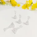 Aurora iridescent chess piece nail display stand with magnetic base for press-on nails - Small Aurora Milky White