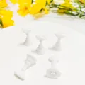White aurora chess piece nail display stands with strong magnetic base for nail art - White Oval Head