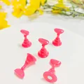 Vibrant pink magnetic nail art display stand bases for press-on nails practice - Pink Oval Head