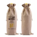 Zwei Jutesäcke für Wein, einer mit 80. Geburtstag-Design, ideal für Geschenkverpackungen. - 30. Geburtstag (Natur/Weinrot)