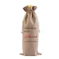 Jute-Weintasche mit Ruhestands-Glückwunschtext für Wein- und Champagnerflaschen - Ruhestand 5 Stil (052805)