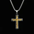 Collar Con Cruz De Lava X219 [1 Pieza]