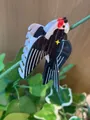 Creative and cute realistic swallow bird hair claw clip for elegant updos, PVC material - Black