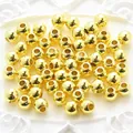 Perline distanziatrici rotonde lisce in oro 14K per la creazione di gioielli fai-da-te - 3mm / Oro 18K
