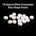 7A grade natural white freshwater pearl rice beads for handmade DIY jewelry crafting - 7A Rice Style (5-6mm) / White