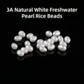 Premium 4-5mm natural white freshwater rice pearl loose beads for DIY jewelry and earring making - 3A Rice Style (7-8mm) / White
