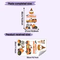 Adesivi murali Halloween con gnomo zucca e camion con dimensioni finite e ricevute - HY-F977 UV Statico / 29*50cm