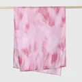 Soft pink marbled print rayon headscarf with an ethnic Turkish style wrap design - 180cm x 70cm / Pink Marble Pattern (YW491-2#)