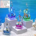 Violin-shaped liquid motion bubbler toy in clear acrylic for stress relief and home decor - Lighthouse (Violin)