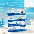 Creative ocean-themed acrylic liquid sand timer for stress relief and desk decor - Coral (Large Rectangular)