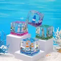 Creative cartoon lighthouse liquid acrylic ornament for desktop stress relief decor. - Random Styles / Lighthouse (square)