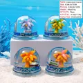 Creative liquid acrylic ornaments with palm tree and boat theme, stress relief SKU image - Palm Tree (Semicircle)