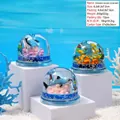 Creative ocean-themed acrylic liquid ornaments with shark and octopus figurines - Octopus (Semicircle)