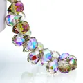 Faceted iridescent teardrop K9 crystal glass beads for jewelry making projects - 8mm (Approx 87 beads/string) / Phantom Purple