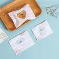Sacchetti per imballaggio mooncake traslucidi con motivo a foglia dorata e cuore - 10*13.5CM Stile Foglia (100 pezzi/confezione)