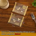 Sacchetti sigillanti per mooncake con motivo gru, 9x11,5 cm, confezione da 100 pezzi - 9*11.5CM Stile Gru (100 pezzi/confezione)