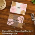 Diagonal cherry blossom pattern mooncake packaging bags 9x11.5cm 100pcs per pack - 9*11.5CM Diagonal Cherry Blossom (100 Pcs/Pack)