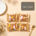 Golden rabbit themed mooncake packaging bags set of 100 pieces size 9x12cm for Mid-Autumn - 9x12CM Golden Jade Rabbit 4-in-1 (100 Pcs/Pack)