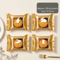 Golden Mid-Autumn mooncake packaging bags with rabbit design, 100pcs set, 9x12cm size. - 9x12CM Reunion & Health 4-in-1 (100 Pcs/Pack)