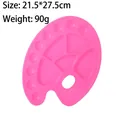 Pink PP plastic painting palette for children and students, size 21.5x27.5cm, 90g weight - Pink Fish Shaped Palette / 14 Wells 21.5*27.5cm