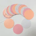 Pastellfarbene runde Papiergirlande Banner für Geburtstags- und Partydekorationen - Perle Rosa+Rosa+Perle Weiß
