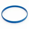 Minimalist blue titanium steel bangle bracelet featuring a smooth vacuum plated finish - Blue Single Ring / Width 5.5mm Inner Diameter 55mm