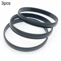 Set of 3 minimalist black stainless steel bangles with smooth finish - Width 8mm Inner Diameter 60mm / [3 Rings] Black