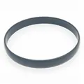 Minimalist 8mm wide matte black stainless steel dome bangle with smooth finish - Width 8mm Inner Diameter 60mm / [Single Ring] Black