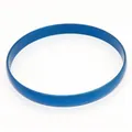 Minimalist 8mm wide blue titanium stainless steel bangle with smooth spherical finish - Width 8mm Inner Diameter 60mm / [Single Ring] Blue