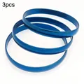 3pcs minimalist blue stainless steel 8mm wide dome bangles with a polished finish. - Width 8mm Inner Diameter 60mm / [3 Rings] Blue