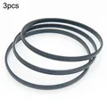 Set of 3 minimalist matte black titanium steel bangles 3.6mm wide for stacking jewelry - Inner Diameter 55mm / 3 Rings / Black
