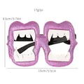Purple glitter vampire teeth Halloween party glasses photo prop, size 15cm x 9.5cm - Teeth Purple Mouth Decorative Glasses