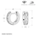 S925 sterling silver hoop earrings with 5A zircon in a minimalist silver finish - 925 Silver / 925 Silver White Gold Plated