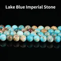 Optimized lake blue imperial jasper round beads for DIY jewelry making and crafts - Optimized Lake Blue Imperial Jasper