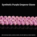 Synthetic purple emperor stone round beads with unique spiderweb texture for DIY - Synthetic Purple Imperial Jasper