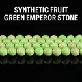 Synthetic fruit green emperor stone loose beads for DIY jewelry making accessories - Synthetic Fruit Green Imperial Jasper