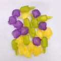 Reusable plastic ice cubes in fish shell and popsicle shapes for drinks - Fish Shape 24PCS
