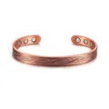 Retro adjustable pure red copper magnetic therapy bracelet with Celtic spiral engraving - Auspicious Symbol