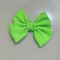 Elegant fluorescent green bow hair clip with textured fabric for stylish hair accessories - Duckbill Hair Clips / Green