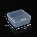 Compact clear plastic square storage box for jewelry and small parts, 8.5x8.5x3.5cm - 3585 Square Box (8.5*8.5*3.5cm)