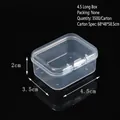 Mini transparent plastic storage box 4.5x3.5x2cm for jewelry and small items - 4.5 Rectangular Box (4.5*3.6*2cm)