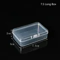 Clear transparent mini plastic storage box for jewelry earrings and small items - 7.5 Rectangular Box (7.5*5*2cm)