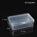 Transparent mini plastic storage case for jewelry organizer with a secure latch lid 8.5cm - 8.5 Rectangular Box (8.5*6*2.5cm)