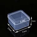 Mini transparent plastic square storage box for small jewelry and earplugs, 5.5x5.5x3cm - 3055 Square Box (5.5*5.5*3cm)
