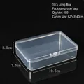 Small transparent plastic jewelry storage box variant with dimensions 10.5x7.5x2.5cm - 10.5 Rectangular Box (10.5*7.5*2.5cm)
