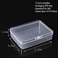Transparent plastic storage box 11.5x8.5x2.8cm for jewelry and small items - 11.5 Rectangular Box (11.5*8.5*2.8cm)