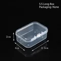 Mini transparent plastic organizer box 5.5x4x2cm for jewelry and small items storage - 5.5 Rectangular Box (5.5*4.1*2.1cm)