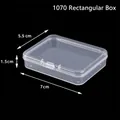 Small transparent plastic jewelry storage box 7x5.5x1.5cm with secure lid - 7.0 Small Rectangular Box (7*5.5*1.5cm)