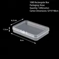 Mini transparent plastic storage box 8x6.2x1.5cm for jewelry and small findings - 8.0 Small Rectangular Box (8*6.2*1.5cm)